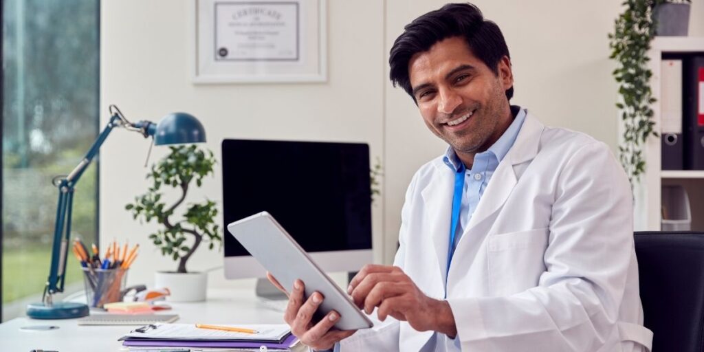 happy dermatologist 